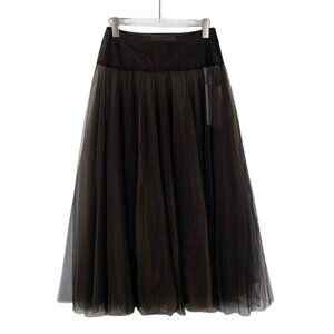 Dior Dark brown mesh casual skirt